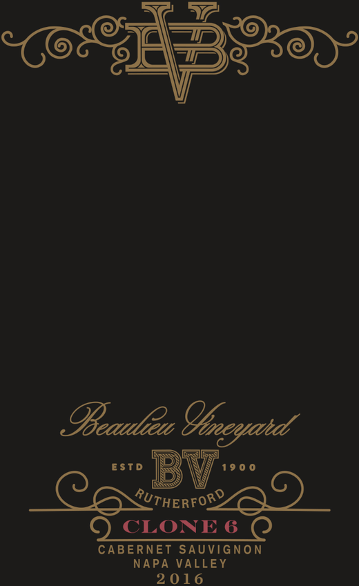 2016 Beaulieu Vineyard Clone 6 Napa Valley Cabernet Sauvignon Front Label