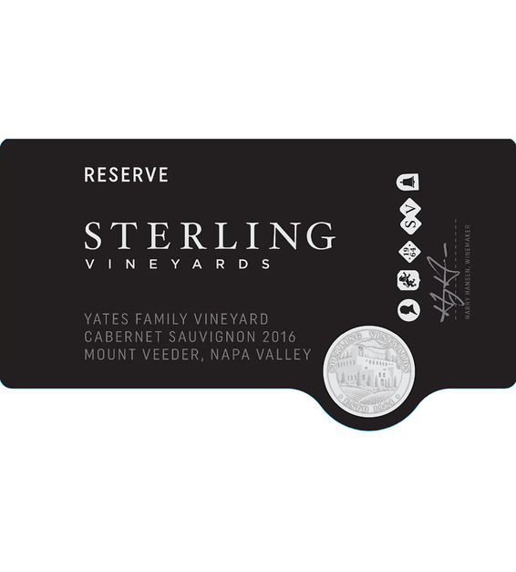 2016 Sterling Vineyards Yates Family Vineyard Mount Veeder Cabernet Sauvignon Front Label