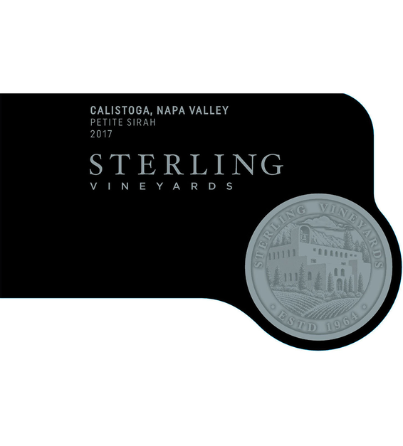 2017 Sterling Vineyards Calistoga Petite Sirah Front Label